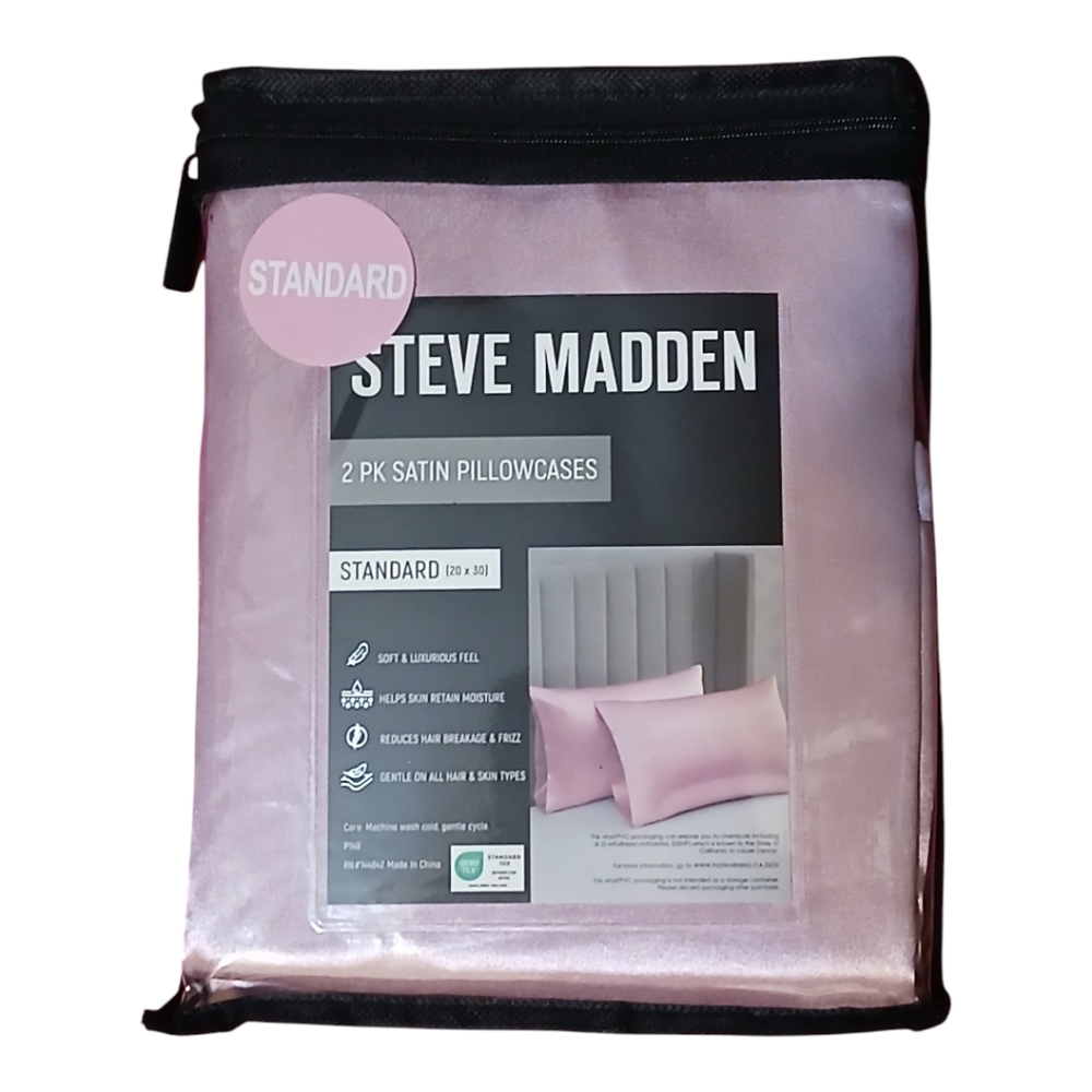 Steve Madden satin pillowcases Lilac pink